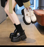 百麗踏鞋女款2025夏季新款增高單鞋女一腳蹬樂(lè )福鞋 黑色 34 曬單實(shí)拍圖