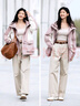 森馬（Semir）[陳都靈同款]四防外套女中長(cháng)款寬松撞色防護夾克秋裝通勤戶(hù)外上衣 【明星同款】紫白色調00471 L 曬單實(shí)拍圖