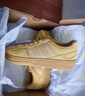 adidas「面包鞋」COURTIC經(jīng)典運動(dòng)板鞋男女阿迪達斯官方三葉草 芥末黃   43 曬單實(shí)拍圖