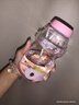 網(wǎng)紅可愛(ài)塑料水杯高顏值養樂(lè )多創(chuàng  )意杯子耐摔大容量學(xué)生兒童女 透明桃子 480ml 1個(gè) 曬單實(shí)拍圖
