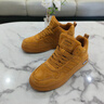 森馬男鞋冬季復古百搭休閑小麥色空軍一號板鞋青少年運動(dòng)厚底高幫潮鞋 磨砂金 41 曬單實(shí)拍圖