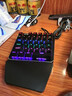 優(yōu)束 單手鍵盤(pán)外接手機王座電競游戲發(fā)光機械手感有線(xiàn)usb筆記本臺式機電腦通用小型便攜戰場(chǎng)吃雞鍵盤(pán) 黑色混光 曬單實(shí)拍圖