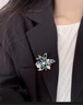 迪后（Dirholl）品牌胸針高檔女奢華氣質(zhì)胸花套裝別針配飾品情人節生日禮物送女友 高檔胸針五件套裝【藍色禮盒】 曬單實(shí)拍圖