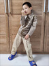 G.DUCKKIDS寶寶春秋裝套裝2024新款5男童6馬甲針織三件套小兒童春秋開(kāi)衫毛衣 深棕色【馬甲+褲子+襯衫】三件套 130 碼(建議年齡7歲左右) 曬單實(shí)拍圖