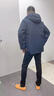 雅鹿男士鵝絨羽絨服可拆卸內膽保暖御寒中老年爸爸冬裝外套派克服 23797T藏青色 鵝絨填充 內膽可拆卸 2XL 推薦150-165斤 曬單實(shí)拍圖