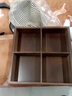 新藝鴻運（XINYIHONGYUN）櫸木榫卯木盒木分格水果盤(pán)堅果盤(pán)新中式客廳零食實(shí)木收納盒定制 四格正方形-外徑17*17*4 胡桃色-櫸木材質(zhì) 曬單實(shí)拍圖