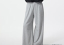 優(yōu)衣庫女裝運動(dòng)寬腿褲闊腿褲寬松衛褲偏短款新款66~69cm 481248 03 灰色 2XL /165/84A 曬單實(shí)拍圖