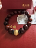 周六福（ZLF）  黃金轉運珠男款足金六字真言小葉紫檀手串 定價(jià) 1.03g 曬單實(shí)拍圖