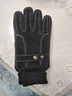 羅蒙真皮手套男冬天騎行摩托車(chē)加絨加厚觸屏保暖防風(fēng)防寒防潑水棉手套 黑色【加絨加厚】 曬單實(shí)拍圖