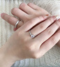 DRAGBOLL鉑金對戒PT950純銀鉆戒情侶對戒純銀戒指結(jié)婚求婚送女友生日禮物 免費(fèi)定制刻字/賀卡請拍此選項(xiàng) 曬單實(shí)拍圖