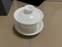 不拙單麗華老師羊脂玉茶杯白瓷敬茶碗單個(gè)謝師伴手禮薄胎茗緣三才蓋碗 曬單實(shí)拍圖