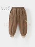 戴維貝拉（DAVE＆BELLA）兒童束腳褲童褲燈芯絨男童長(cháng)褲加絨小童褲子冬季新款寶寶休閑褲 卡其色【現貨】 110 cm（建議身高100-110cm） 曬單實(shí)拍圖