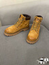 駱駝（CAMEL）【王俊凱同款】馬丁靴男鞋秋冬2025新款大黃靴女戶外工裝登山靴子 G13W379132 金黃色 40 曬單實(shí)拍圖