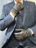 七匹狼真羊皮手套男冬季加絨加厚保暖手套開(kāi)車(chē)防風(fēng)防寒高級觸屏皮棉手套 黑色 L 曬單實(shí)拍圖