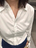 森上優(yōu)集長(cháng)袖襯衫女士襯衣正裝商務(wù)修身職業(yè)工裝免燙襯衣女白色工作服 V領(lǐng)襯衣白色 XL 【105-115斤】 曬單實(shí)拍圖
