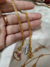 CRD克徠帝黃金鑲鉆十字架四葉草套鏈足金999古法鉆石項鏈實(shí)心送女友 金重9.1克+鉆石約1.4分|十字架 曬單實(shí)拍圖