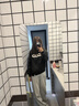 YSTYLR輕奢潮牌GOODBRAND夏季24FW彩虹之國寶石連帽衛衣男女情侶裝上衣 黑色 L 曬單實(shí)拍圖