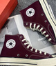 匡威（Converse）CONVERSE匡威 1970S男女運動(dòng)帆布鞋圣誕美拉德酒紅色紫色A01448C A01448C 酒紅色 37.5 曬單實(shí)拍圖