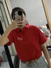 以羽polo衫工作服定制短袖京東快遞外賣(mài)配送工裝文化衫T恤訂做logo 【時(shí)尚涼爽冰絲棉】大紅 L 曬單實(shí)拍圖