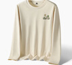 JEANSWEST LIFE真維斯長(cháng)袖t恤男潮春秋純棉白色打底衫學(xué)生寬松圓領(lǐng)純色內搭上衣 曬單實(shí)拍圖