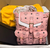 MCM【禮物】官方正品【新品】AREN抽繩雙肩包旅行包背提包女士包 桃花粉 迷你 曬單實(shí)拍圖