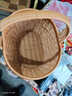 新款純手工仿藤編織水果籃購物籃提籃雞蛋手提菜籃子收納采摘野餐 特大號純手編 35*28*20cm 曬單實(shí)拍圖