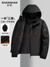 SHANSHAN【一衣三穿】夾克男2025冬季戶(hù)外休閑防風(fēng)可拆卸內膽男士外套 黑色 XL /180 曬單實(shí)拍圖