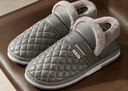 潤柔防水全包跟棉拖鞋男士2025秋冬季新款防滑老人加絨毛保暖棉鞋冬天 曬單實(shí)拍圖