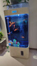 美諾魚(yú)缸客廳半圓型魚(yú)缸屏風(fēng)大中小型家用落地式玻璃金魚(yú)缸生態(tài)免換水 白冰花 60*40*138 曬單實(shí)拍圖