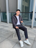 EMPORIO ARMANI/阿瑪尼官方旗艦EA7/新款男連帽絎縫面包夾克棉服外套秋季 UC001-黑色 L  (推薦：150-165斤) 曬單實(shí)拍圖