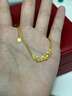 周六福18K黃金手鏈蝴蝶彩金手鏈生日禮物女C0713577 16+3cm 曬單實(shí)拍圖