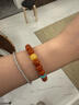 九色云天然涼山南紅老型手串女款蛇年本命年轉運禮物柿子紅正品瑪瑙手鏈 8*7mm老型珠【蜜蠟款】 手圍14-15cm 曬單實(shí)拍圖