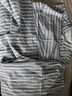 無(wú)印良品（MUJI）男式無(wú)側縫雙層紗織睡衣家居服 中灰色條紋5S XL  曬單實(shí)拍圖