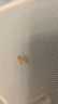 周六福  黃金耳飾女款足金琺瑯甜心系列蝴蝶結(jié)愛心耳釘 計(jì)價T 一對-1.78g 曬單實(shí)拍圖