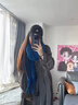 桑咻克萊因藍圍巾女加厚馬海毛秋冬季2025新款韓系氛圍感百搭披肩兩用寶藍色 曬單實(shí)拍圖
