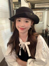 鹿珊伍帽子千金風(fēng)復古針織款卷邊禮帽漁夫赫本風(fēng)優(yōu)雅女秋冬款登山帽盆帽 卷邊禮帽【經(jīng)典黑】 （56-58cm） 曬單實(shí)拍圖