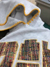 魯雅爾美式慵懶風(fēng)重磅刺繡連帽衛衣女春秋季寬松潮流上衣服字母拼色外套 白灰色 常規款 L 建議100斤到120斤 曬單實(shí)拍圖