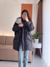 clotho Rennie品牌女裝羽絨服女2025冬季新款韓版寬松連帽加厚保暖面包服外套 黑色 M 曬單實(shí)拍圖