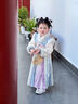 萌乎古月家.青碧 漢服女童冬款兒童仙氣古風(fēng)加絨連衣裙小女孩國風(fēng)襦裙 紫色 100 曬單實(shí)拍圖