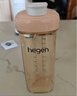 HEGEN海格恩吸管杯兒童水杯學(xué)飲杯奶瓶1-3-6歲直飲吸管嬰兒寶寶牛奶杯 【健康坐姿】 330ml 吸管杯-天使粉 曬單實(shí)拍圖