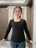 古今（GUJIN）打底衫女低領(lǐng)內搭外穿洋氣加絨新款秋冬保暖秋衣修身長(cháng)袖T恤上衣 曬單實(shí)拍圖