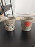 SUCCOHOMEWARE可愛(ài)手繪卡通咖啡杯家用陶瓷馬克杯釉下彩手握杯辦公室喝水杯子 四個(gè)混搭-萌趣手握杯+禮袋 曬單實(shí)拍圖