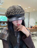 QUEEN TRIP2025新款復古豹紋貝雷帽女生秋天千禧小眾八角帽大頭圍顯臉帽子潮 咖色豹紋 曬單實(shí)拍圖