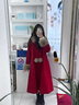 YRTD雙面羊絨大衣女紅色大衣外套秀禾服秋冬2025新款結婚敬酒服小個(gè)子 新年紅 S 100-115斤 曬單實(shí)拍圖