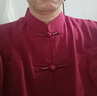 青潮尚太極服短袖男T恤套裝中國風(fēng)立領(lǐng)盤(pán)扣襯衫刺繡唐裝禮服漢服兩件套 紅色 配藏青褲 L /40建議110-125斤 曬單實(shí)拍圖