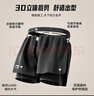 李寧（LI-NING）泳褲男士防尷尬二合一內襯游泳褲平角雙層防走光水陸兩用沙灘褲 337-黑色平角款【搭配泳帽】 XL 【身高175-180體重65-75kg】 曬單實(shí)拍圖