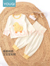 優(yōu)奇嬰兒衣服男女寶寶春秋長袖高腰護肚套裝嬰幼兒早秋分體兩件套外出 曬單實拍圖