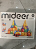 彌鹿（MiDeer）兒童玩具鉆面磁鐵彩窗磁力片100片（含小車(chē)*2）+收納袋兒童禮物 曬單實(shí)拍圖