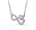 施華洛世奇（SWAROVSKI）   HYPERBOLA INFINITY 永恒愛意 項(xiàng)鏈女 鍍白金色 5520576 曬單實(shí)拍圖