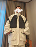 UUCSCC秋季嘻哈潮牌寬松飛行員夾克美式街頭立領(lǐng)運動(dòng)服棒球外套男 白色 L  130-150斤 曬單實(shí)拍圖